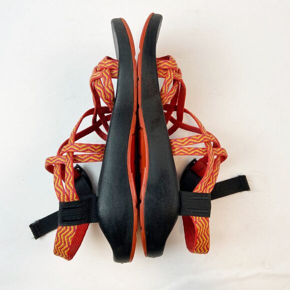 Chaco ZX2 Classic Women's Waterproof Sports Sandals Sz 8 Orange Strappy Outdoor - Picture 3 of 8